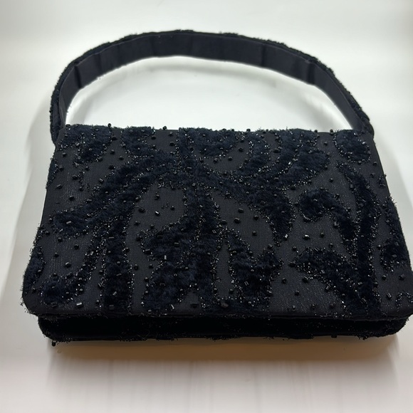Black beaded evening bag - Picture 3 of 6